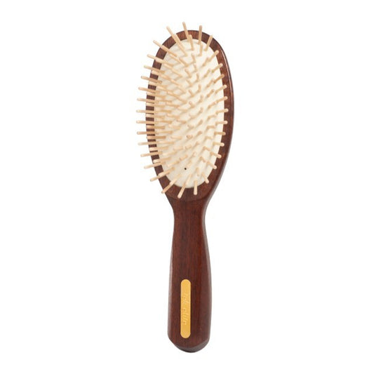 Tek Large Oval Brush with Short Pins in Ovangkol Wood