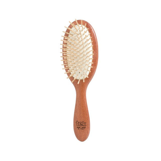 Tek Mahogany Large Oval Brush with Short Pins